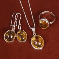 نیم ست سیترین زنانه کد 22094