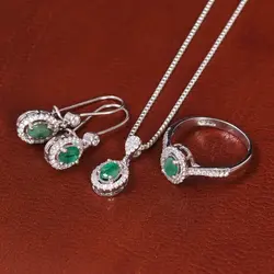 نیم ست زمرد زنانه کد 22197