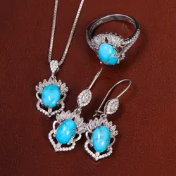 نیم ست فیروزه زنانه کد 23289