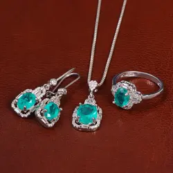 نیم ست زمرد زنانه کد 24677