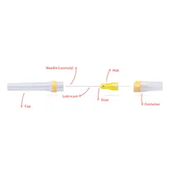 سرسوزن دندانپزشکی سها مدل گیج 27 پایه کوتاه بسته 100 عددی