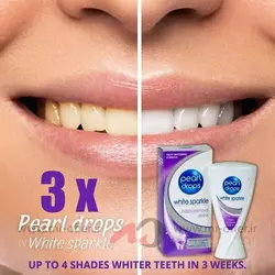 خمیر دندان پرل دراپس مدل white sparkle حجم 50 میلی لیتر