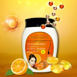 ماسک مو پروتئین کوئین مدل ویتامین سی و کلاژن حجم 1000 میلی لیتر