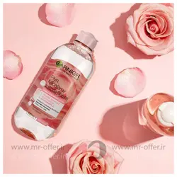 محلول میسلار واتر گارنیر مدل گل رز حجم 400 میلی لیتر