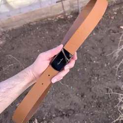 کمربند چرم طبیعی دولایه گاوی با سگک پلاکی K35L2PA5