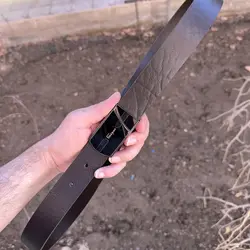 کمربند چرم طبیعی دولایه گاوی با سگک پلاکی K35L2PA6