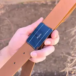 کمربند چرم طبیعی دولایه گاوی با سگک پلاکی K35L2PA6