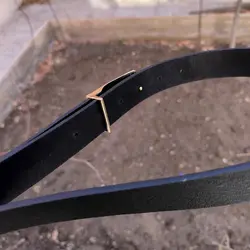 کمربند چرم طبیعی دولایه گاوی با سگک پلاکی K35L2PA1