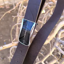 کمربند چرم طبیعی دولایه گاوی با سگک پلاکی K35L2PA1