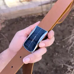 کمربند چرم طبیعی دولایه گاوی با سگک پلاکی K35L2PA1