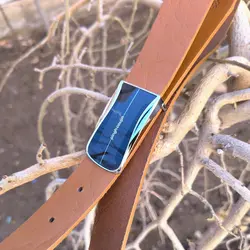 کمربند چرم طبیعی دولایه گاوی با سگک پلاکی K35L2PA1