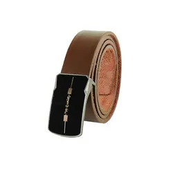 کمربند چرم طبیعی دولایه گاوی با سگک پلاکی K35L2PA3