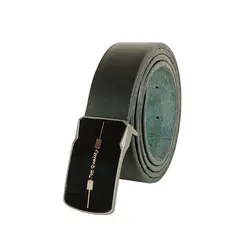 کمربند چرم طبیعی دولایه گاوی با سگک پلاکی K35L2PA3