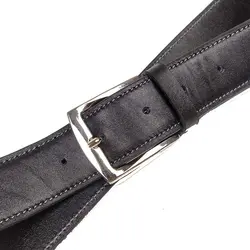 کمربند چرم طبیعی دولایه گاوی با سگک میخی K40L2M