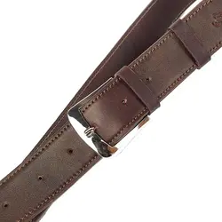 کمربند چرم طبیعی دولایه گاوی با سگک میخی K40L2M