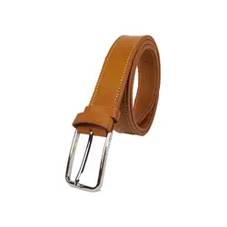 کمربند چرم طبیعی دولایه گاوی با سگک میخی K35L2M2
