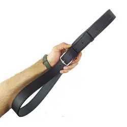 کمربند چرم طبیعی دولایه گاوی با سگک میخی K35L2M3