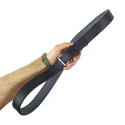 کمربند چرم طبیعی دولایه گاوی با سگک میخی K35L2M2