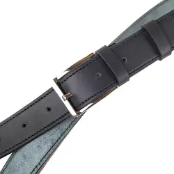 کمربند چرم طبیعی دولایه گاوی با سگک میخی K35L2M2