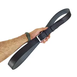کمربند چرم طبیعی دولایه گاوی با سگک میخی K35L2M1