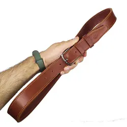 کمربند چرم طبیعی دولایه گاوی با سگک میخی K35L2M1