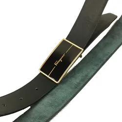 کمربند چرم طبیعی دولایه گاوی با سگک پلاکی K35L2PB3