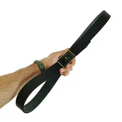 کمربند چرم طبیعی دولایه گاوی با سگک پلاکی K35L2PB2