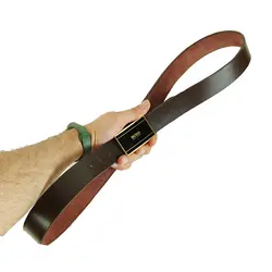 کمربند چرم طبیعی دولایه گاوی با سگک پلاکی K35L2PB1