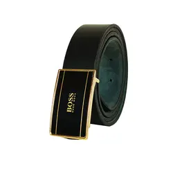 کمربند چرم طبیعی دولایه گاوی با سگک پلاکی K35L2PB1