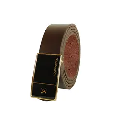 کمربند چرم طبیعی دولایه گاوی با سگک پلاکی K35L2PB4