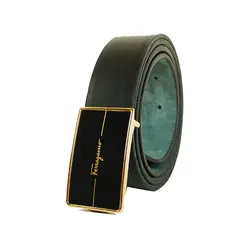 کمربند چرم طبیعی دولایه گاوی با سگک پلاکی K35L2PB3