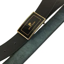 کمربند چرم طبیعی دولایه گاوی با سگک پلاکی K35L2PB2