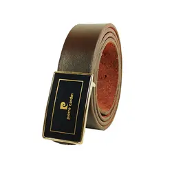 کمربند چرم طبیعی دولایه گاوی با سگک پلاکی K35L2PB2