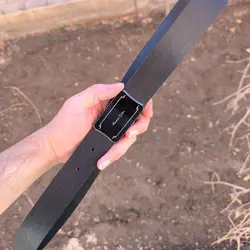 کمربند چرم طبیعی دولایه گاوی با سگک پلاکی K35L2PA8