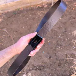 کمربند چرم طبیعی دولایه گاوی با سگک پلاکی K35L2PA7