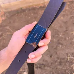 کمربند چرم طبیعی دولایه گاوی با سگک پلاکی K35L2PA7