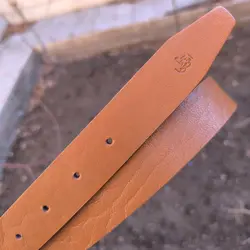 کمربند چرم طبیعی دولایه گاوی با سگک پلاکی K35L2PA7