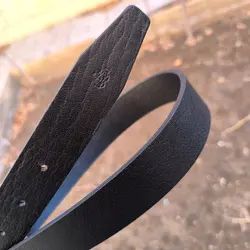 کمربند چرم طبیعی دولایه گاوی با سگک پلاکی K35L2PA12