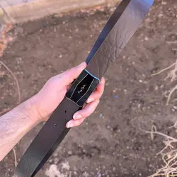 کمربند چرم طبیعی دولایه گاوی با سگک پلاکی K35L2PA12