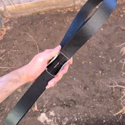 کمربند چرم طبیعی دولایه گاوی با سگک پلاکی K35L2PA11