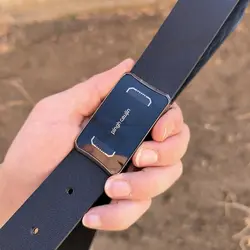 کمربند چرم طبیعی دولایه گاوی با سگک پلاکی K35L2PA10