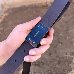 کمربند چرم طبیعی دولایه گاوی با سگک پلاکی K35L2PA10