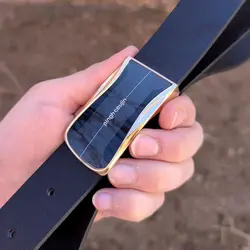 کمربند چرم طبیعی دولایه گاوی با سگک پلاکی K35L2PA3