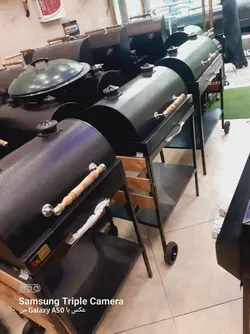 باربیکیو گازی زغالی پلوپزدار کابینتی 100 سانت