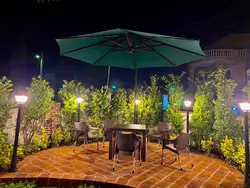 چتر پایه کنار چرخ دار گرد قطر 3 متر