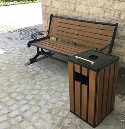 ست نیمکت و سطل زباله