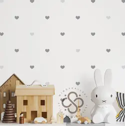 استیکر دیواری مینوی گالری مدل Heart pattern