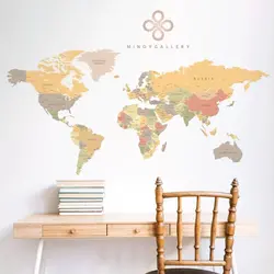 استیکر دیواری مینوی گالری مدل World Map