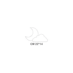 استیکر دیواری مینوی گالری مدل 1# Moon & Clouds