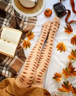 جوراب بالازانو خش خش برگ